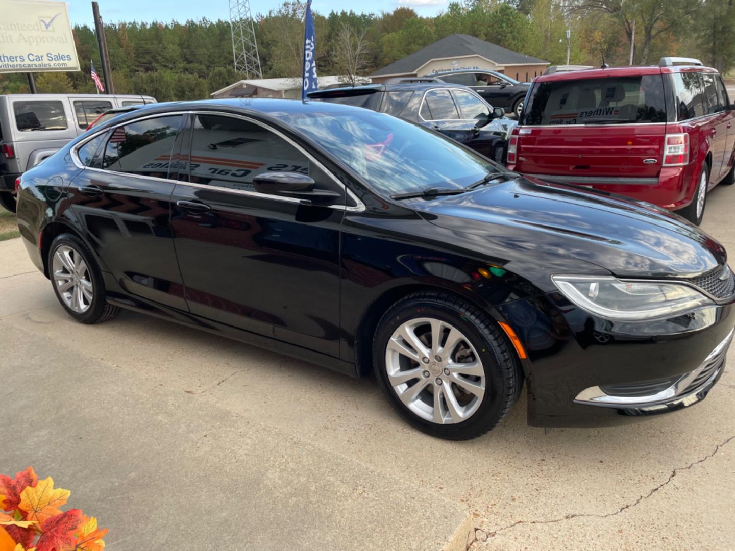 2015 Black /Black Chrysler 200 Limited with an 2.4L L4 DOHC 16V engine, 9-Speed Automatic transmission, located at 204 Hwy. 16 East, Carthage, MS, 39051, (601) 267-7277, 0.000000, 0.000000 - Photo#1