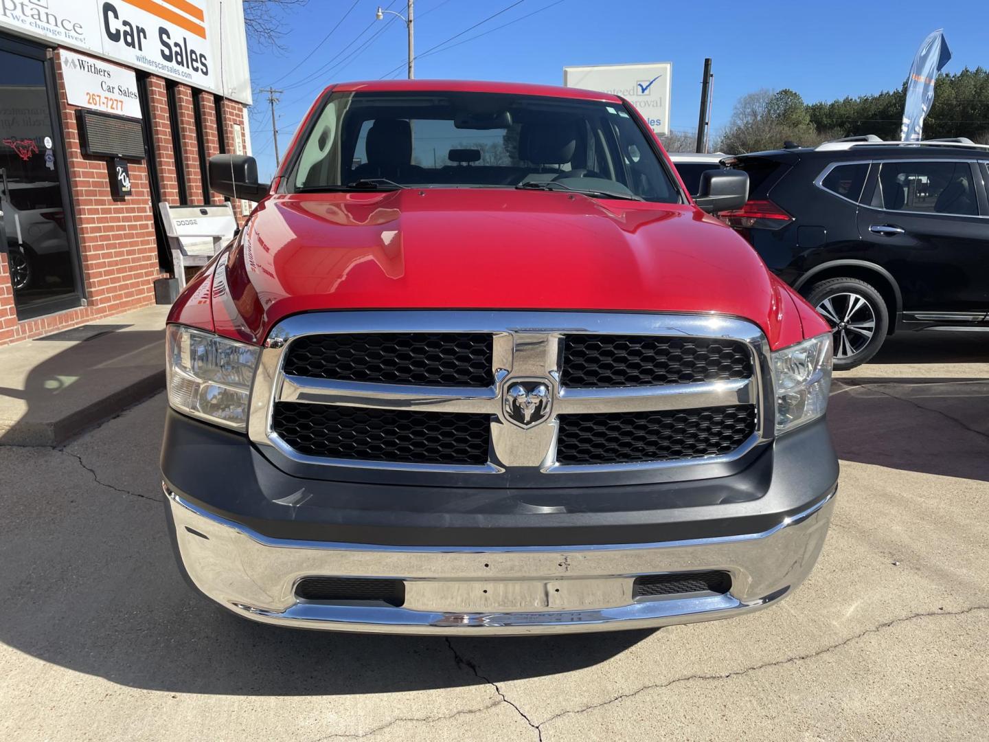 2018 Red /Gray RAM 1500 Tradesman Quad Cab 2WD (1C6RR6FG9JS) with an 3.6L V6 DOHC 24V FFV engine, 8A transmission, located at 204 Hwy. 16 East, Carthage, MS, 39051, (601) 267-7277, 0.000000, 0.000000 - Photo#2